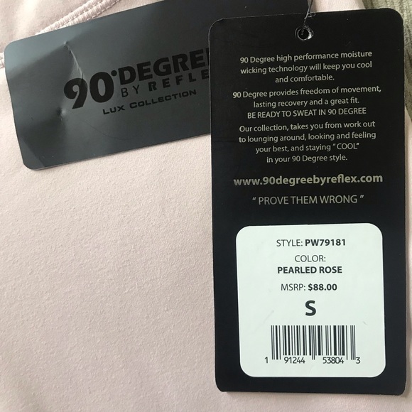 90 Degree Reflex Ankle Leggings - Pearled Rose - Picture 2 of 7